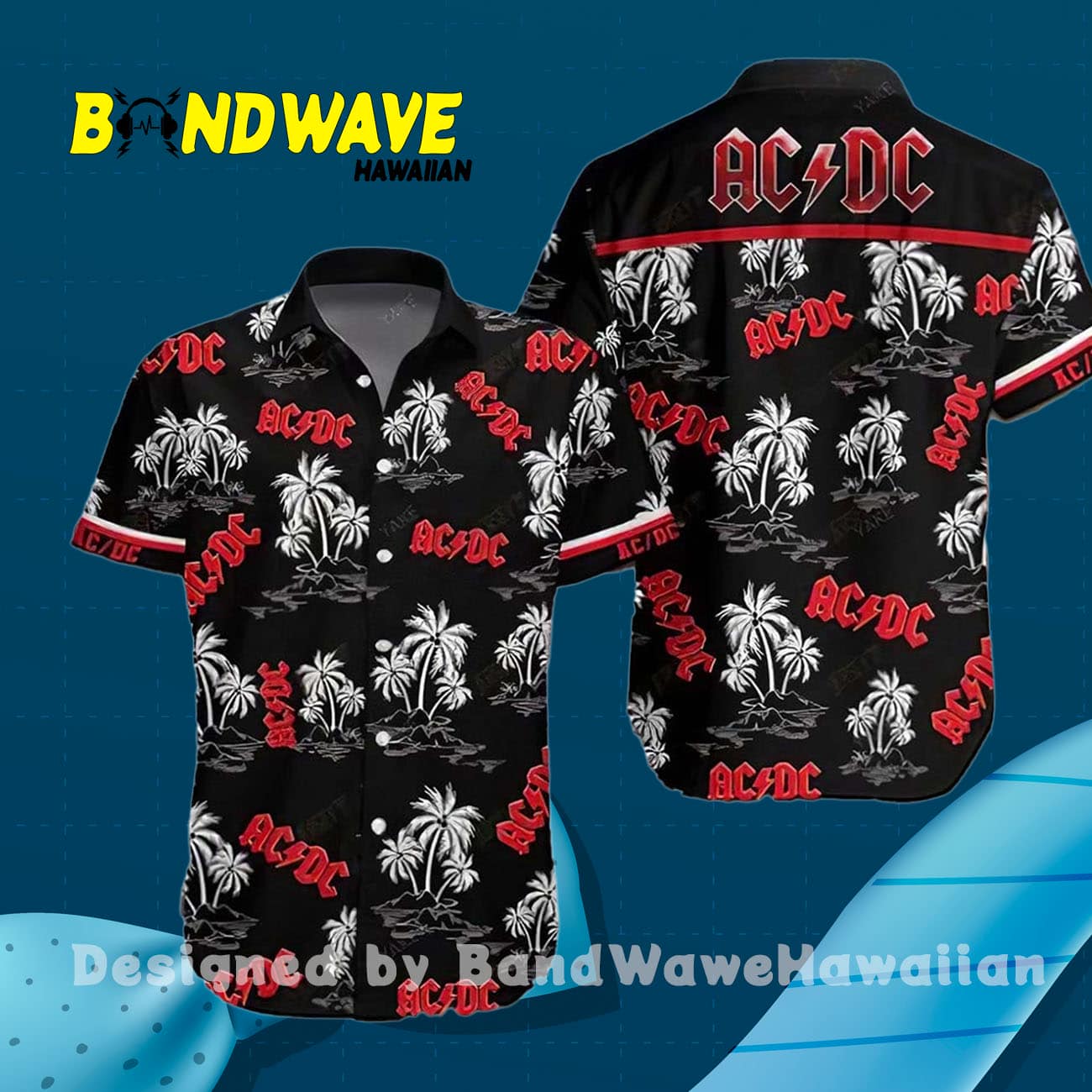 Ac Dc Band Rock Beautiful Team Hawaiian Shirt Ac Dc Band Rock Beautiful Team Hawaiian Shirt