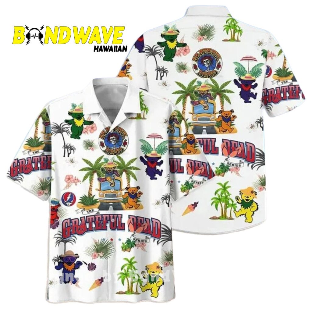 Grateful Dead Dancing Bear Summer Vacation Hawaiian Shirt 1