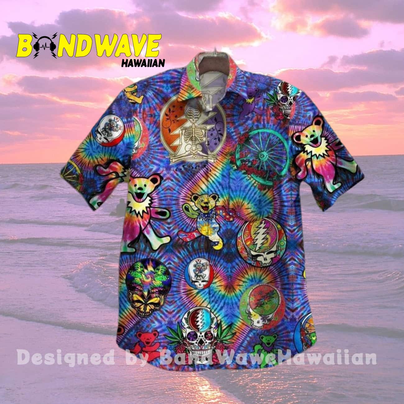 Grateful Dead Tie Die V Hawaiian Shirt Grateful Dead Tie Die V Hawaiian Shirt