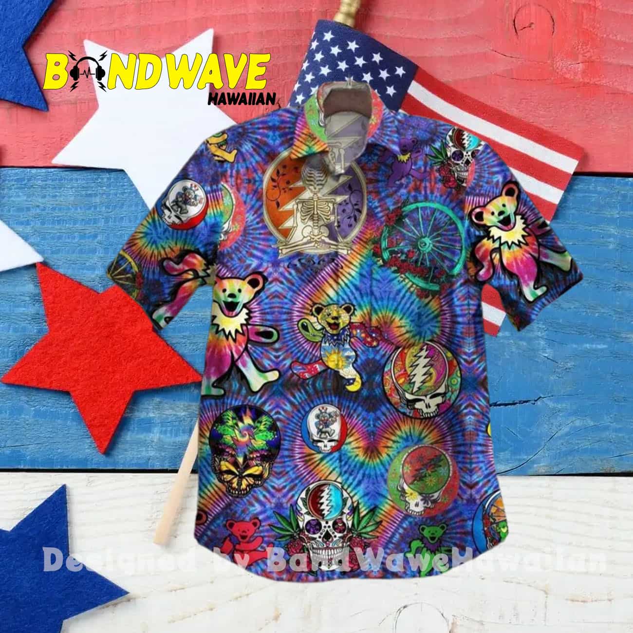 Grateful Dead Tie Die V Hawaiian Shirt Grateful Dead Tie Die V Hawaiian Shirt