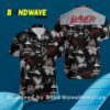 Slayer Black And White Hawaiian Shirt 3