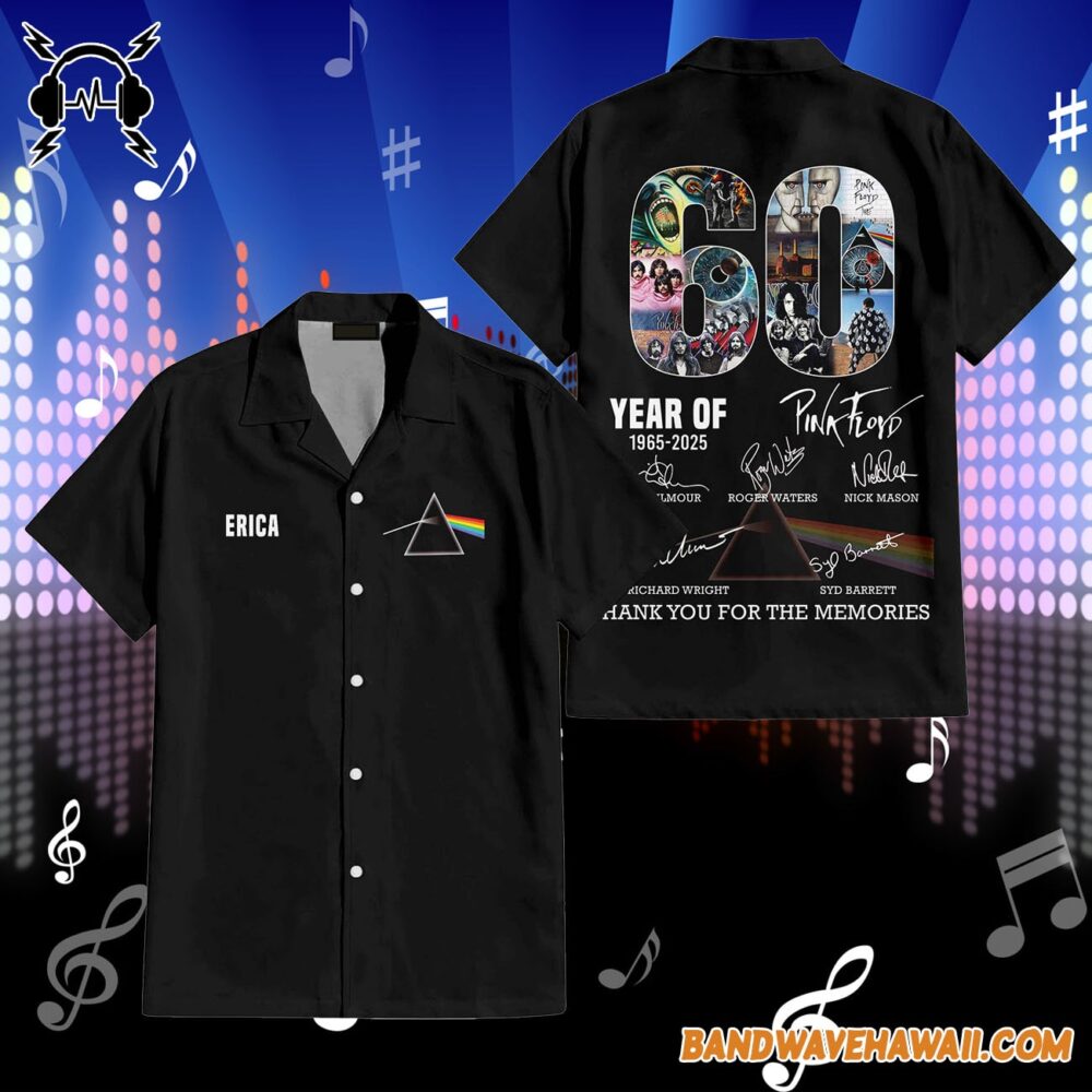 60 Years of 1965 2025 Erica DSOTM Pink Floyd Hawaiian Shirt 2