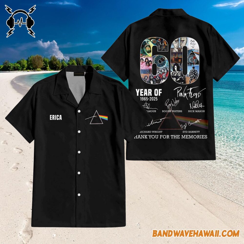 60 Years of 1965 2025 Erica DSOTM Pink Floyd Hawaiian Shirt 3