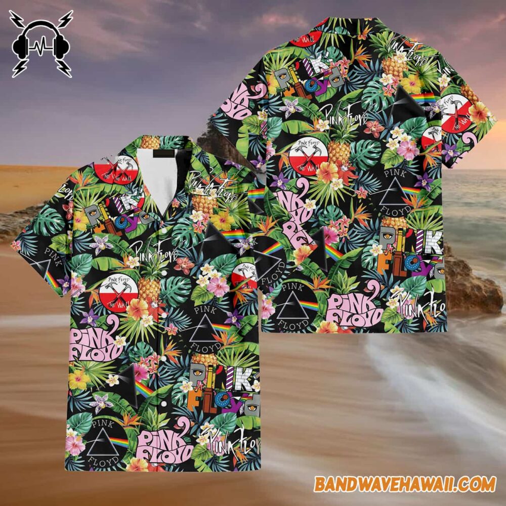 Album Icon The Wall DSOTM Pink Floyd Tropical Plants Hawaiian Shirt 4