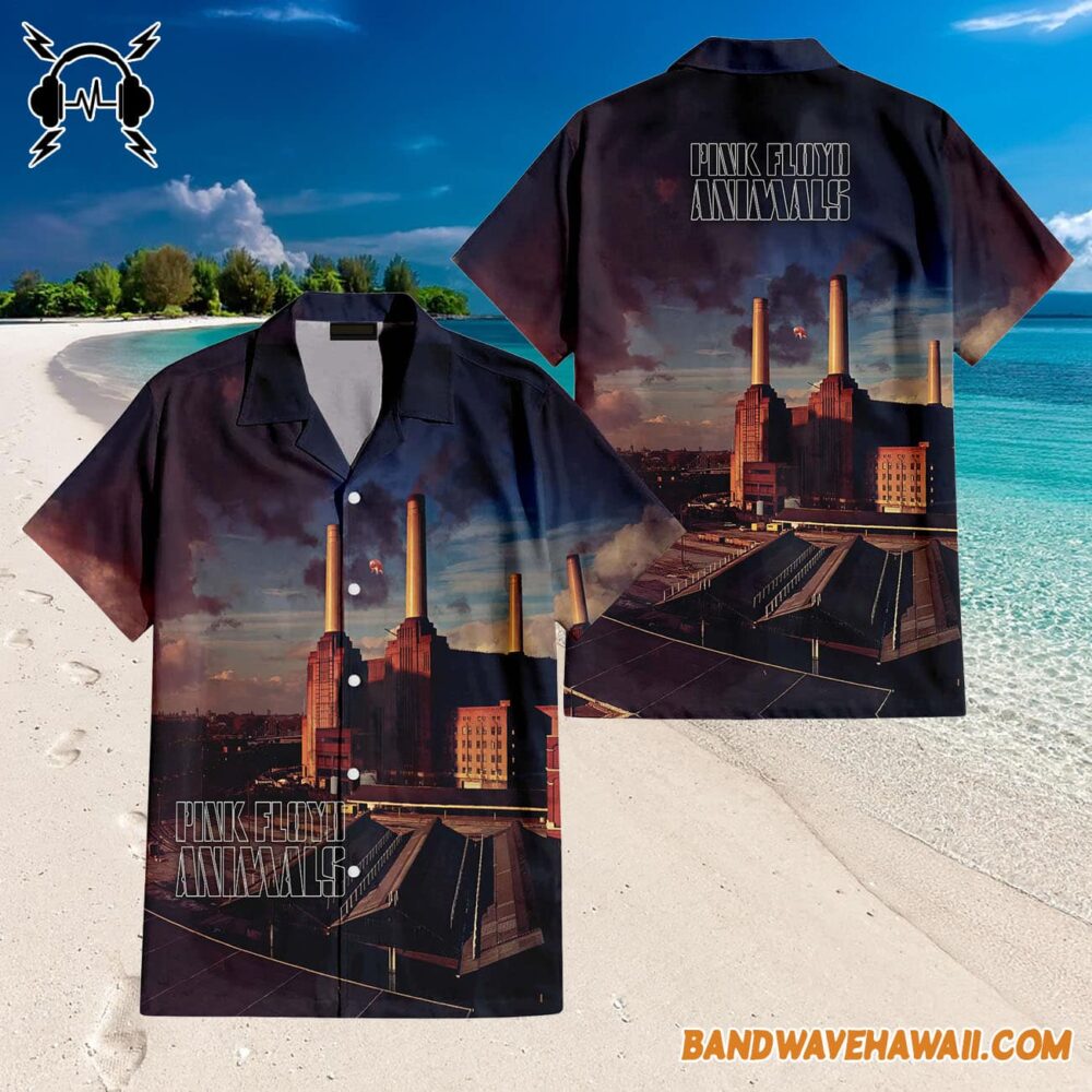 Animals Album Cover Flying Pig Battersea Power Station Hawaiian Pink Floyd Shirt 3