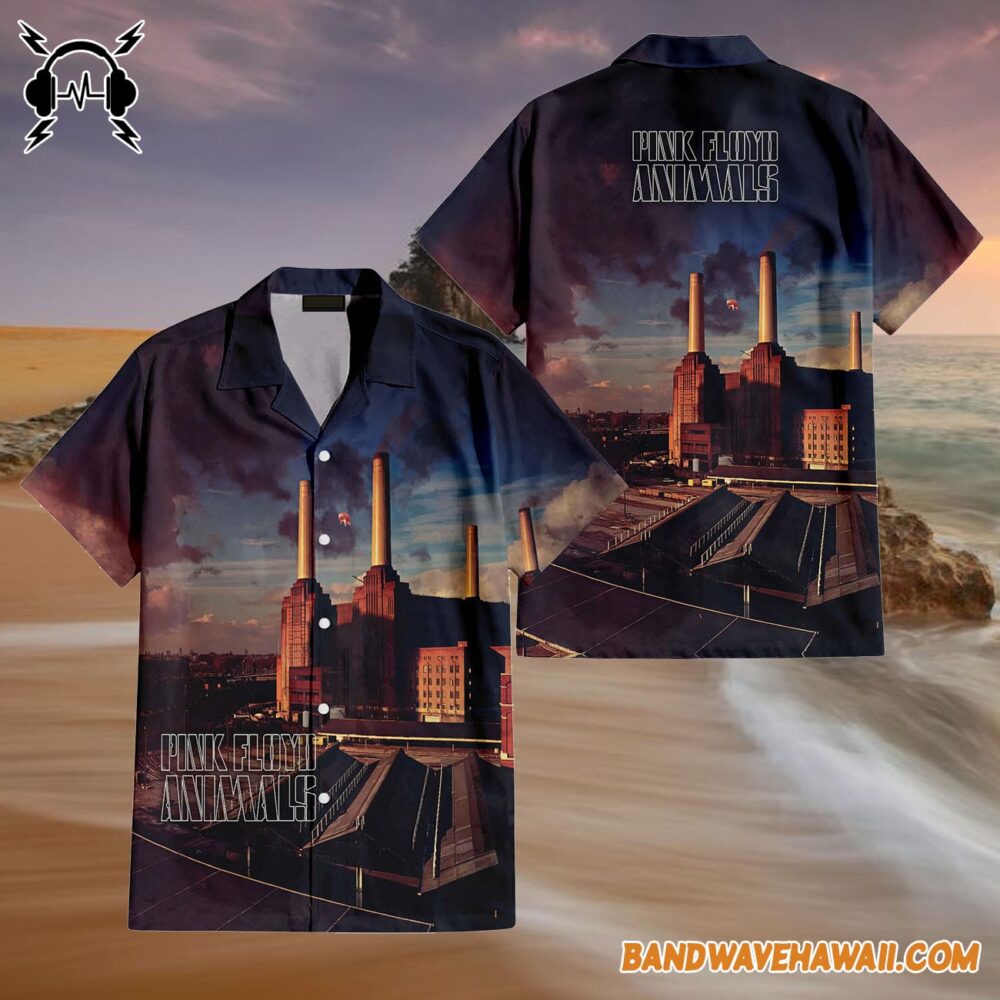 Animals Album Cover Flying Pig Battersea Power Station Hawaiian Pink Floyd Shirt 4