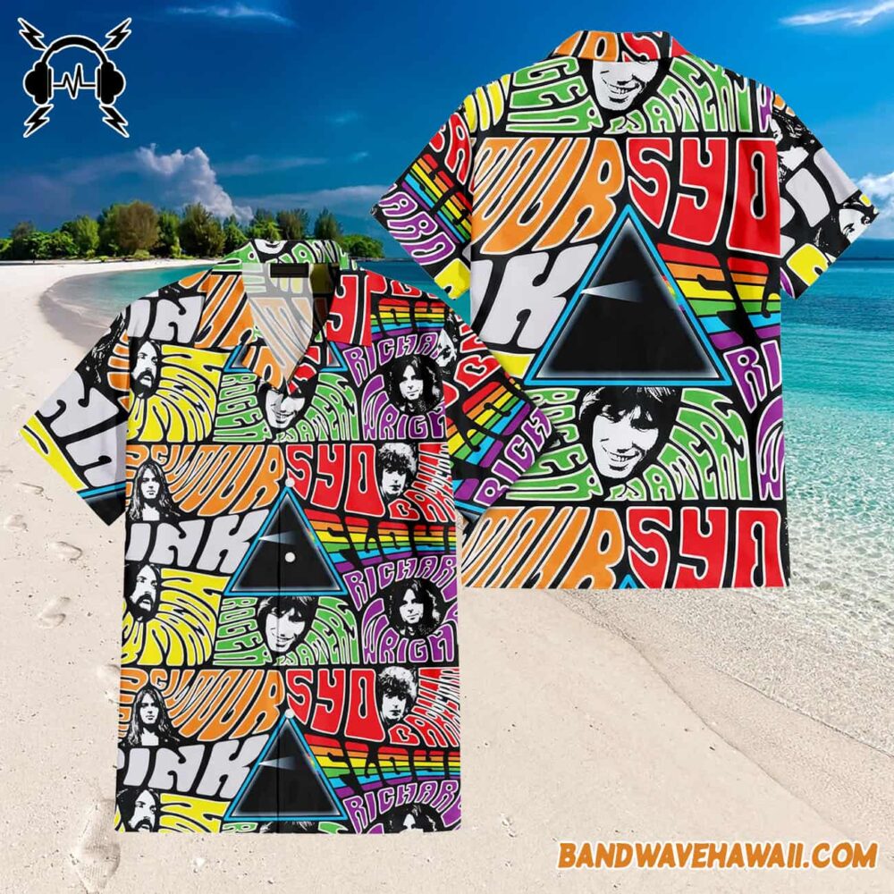 Dark Side Collage Full Color Pink Floyd Hawaiian Shirt 3