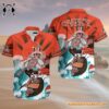 Grateful Dead x Cleveland Browns Skeleton Surfing Hawaiian Shirt 4