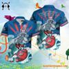 Grateful Dead x Los Angeles Dodgers Skeleton Surfing Hawaiian Shirt 2