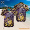 Grateful Dead x Minnesota Vikings Skeleton Surfing Hawaiian Shirt 3