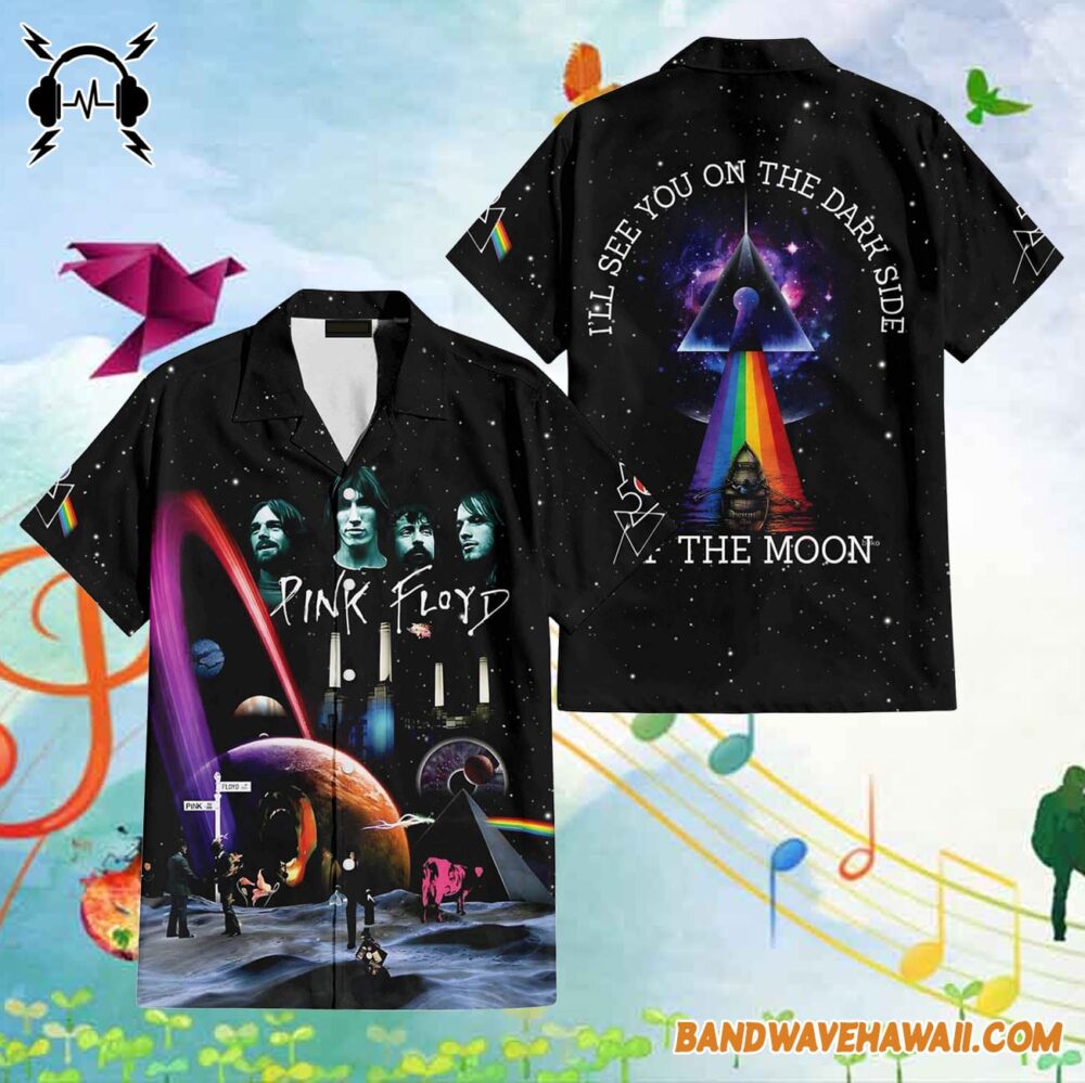 I'll see you on the DSOTM Pink Floyd Album Collage Hawaiian Shirt 1