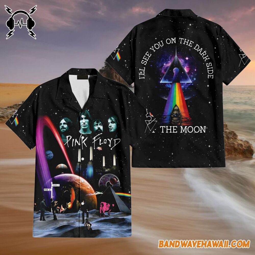 I'll see you on the DSOTM Pink Floyd Album Collage Hawaiian Shirt 4