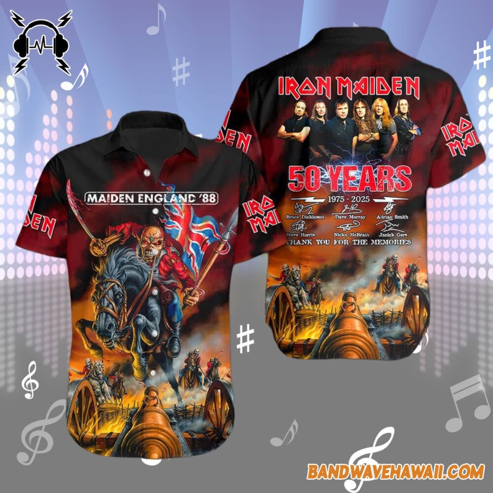 Iron Maiden 1975 2025 50 Years Hawaiian Shirt 2