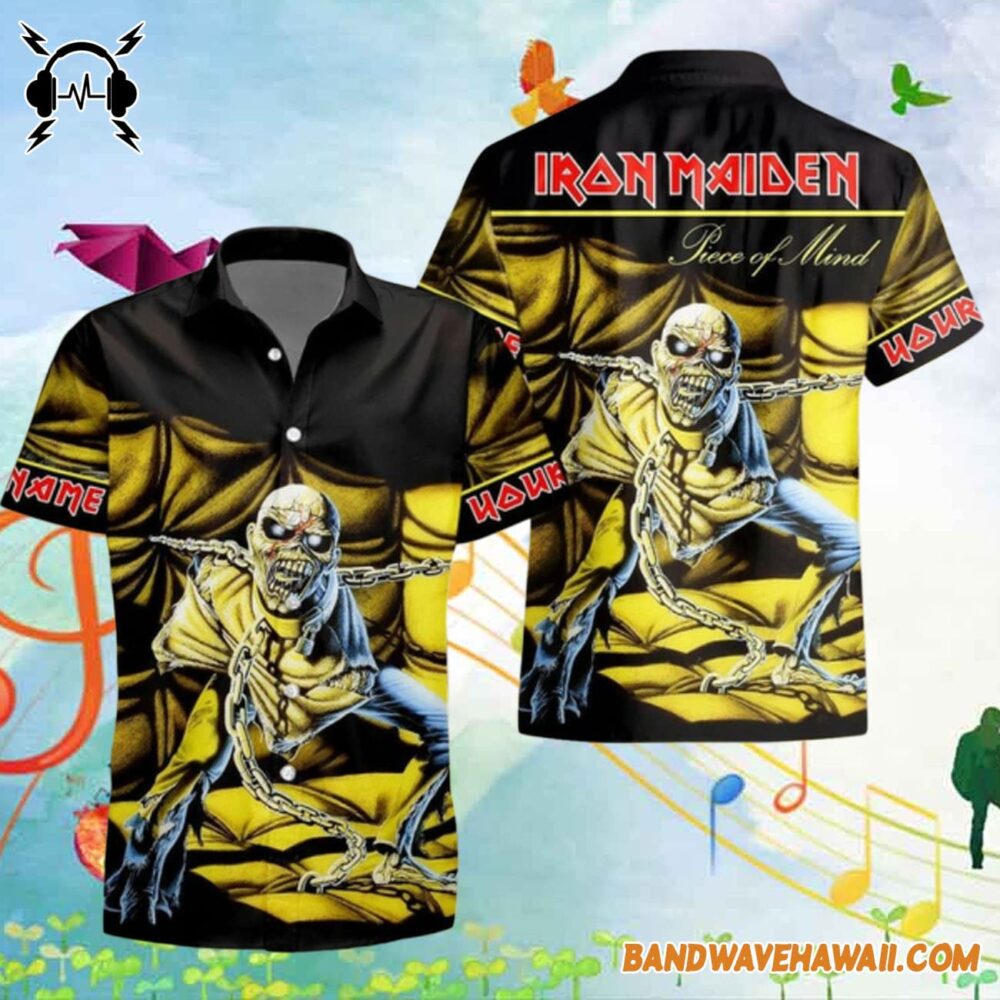 Iron Maiden Custom Name Piece Of Mind Hawaiian Shirt 1