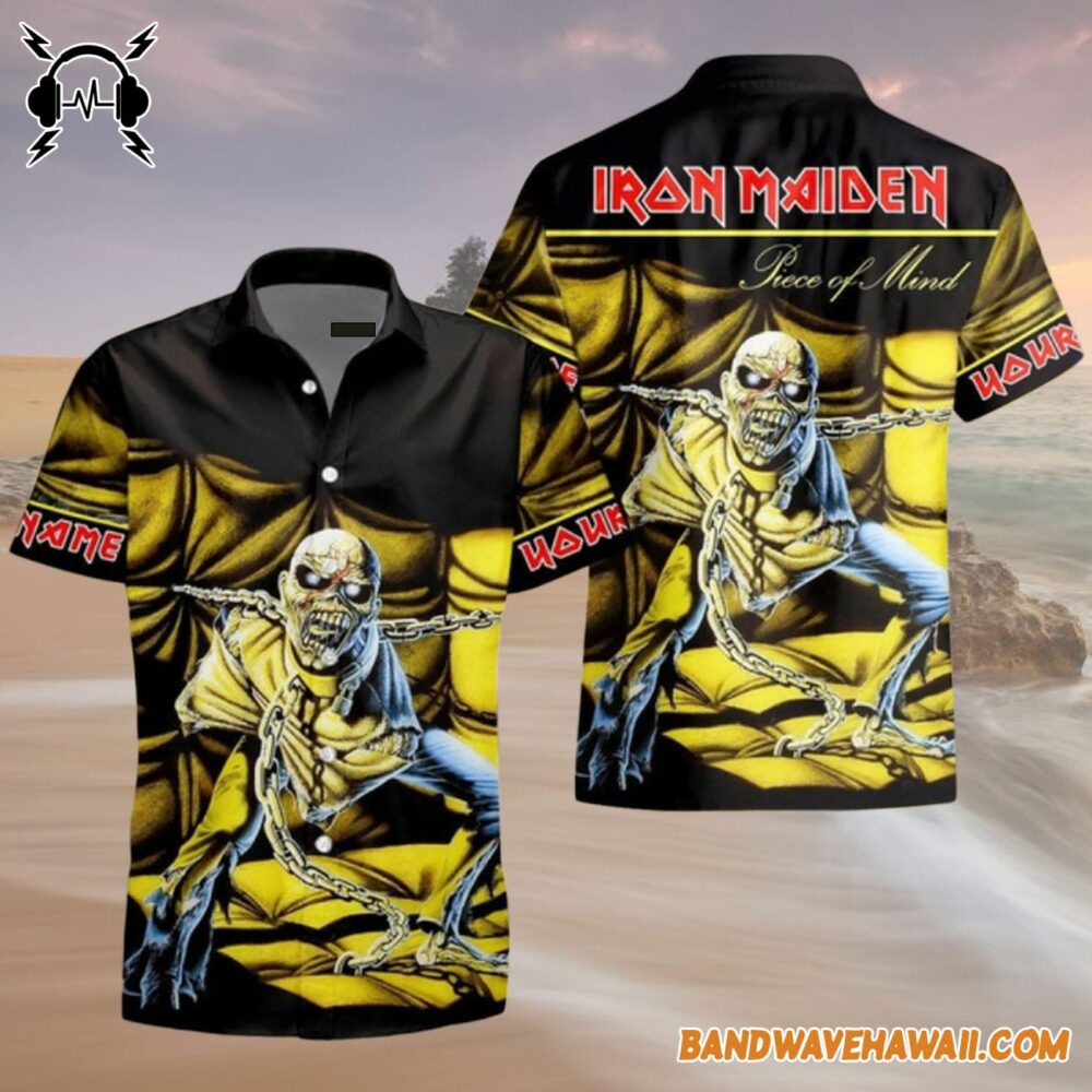Iron Maiden Custom Name Piece Of Mind Hawaiian Shirt 4
