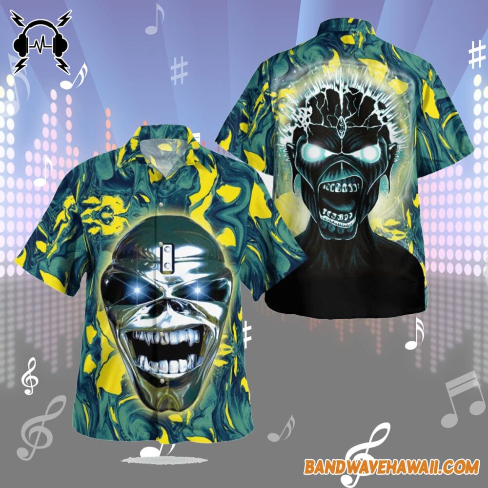 Iron Maiden Heavy Metal Band Shirt Aloha Shirt For Men Women 2