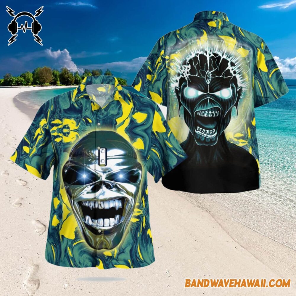 Iron Maiden Heavy Metal Band Shirt Aloha Shirt For Men Women 3