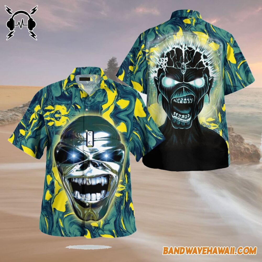 Iron Maiden Heavy Metal Band Shirt Aloha Shirt For Men Women 4
