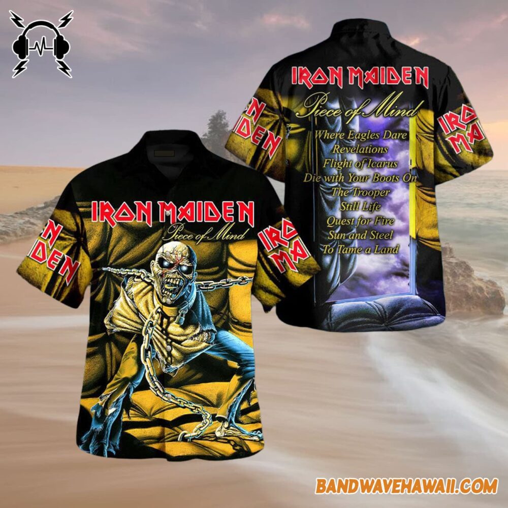 Iron Maiden Piece Of Mind Summer Hawaiian Shirt 4