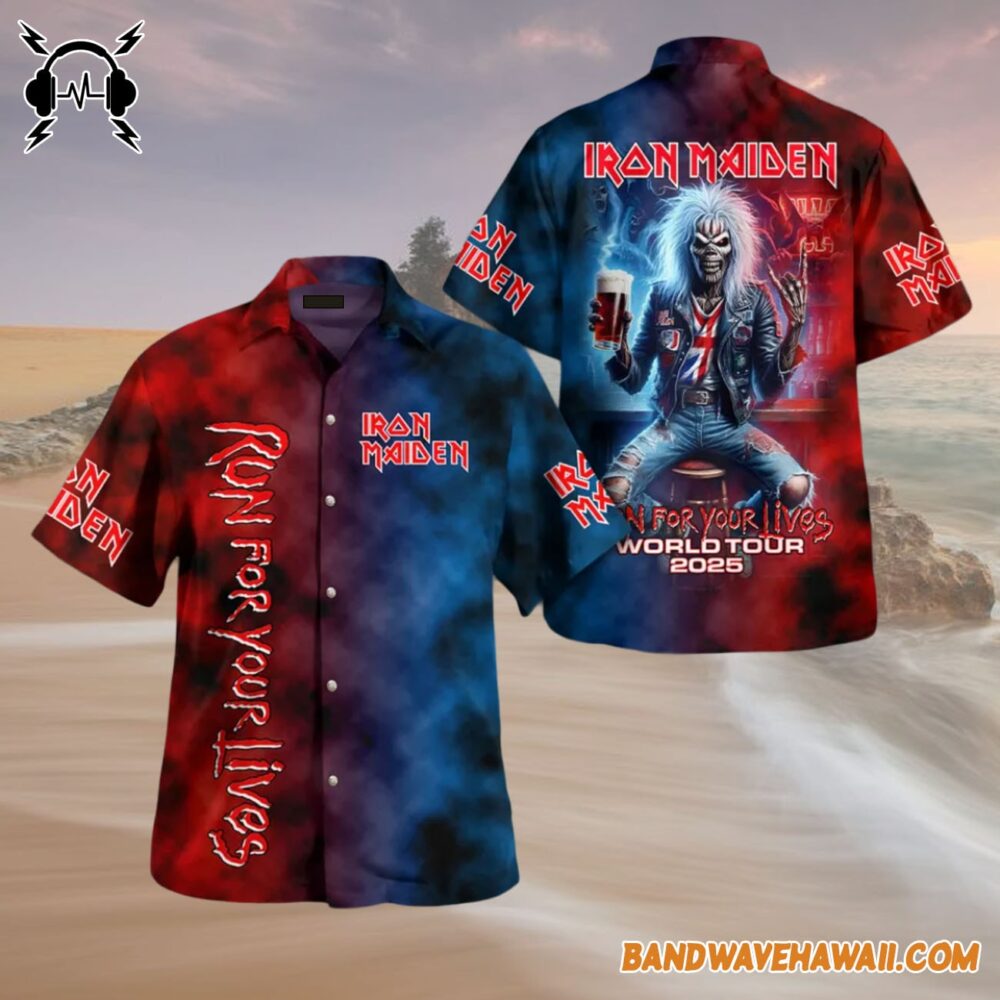 Iron Maiden Run For Your Lives World Tour 2025 Hawaiian Shirt 4