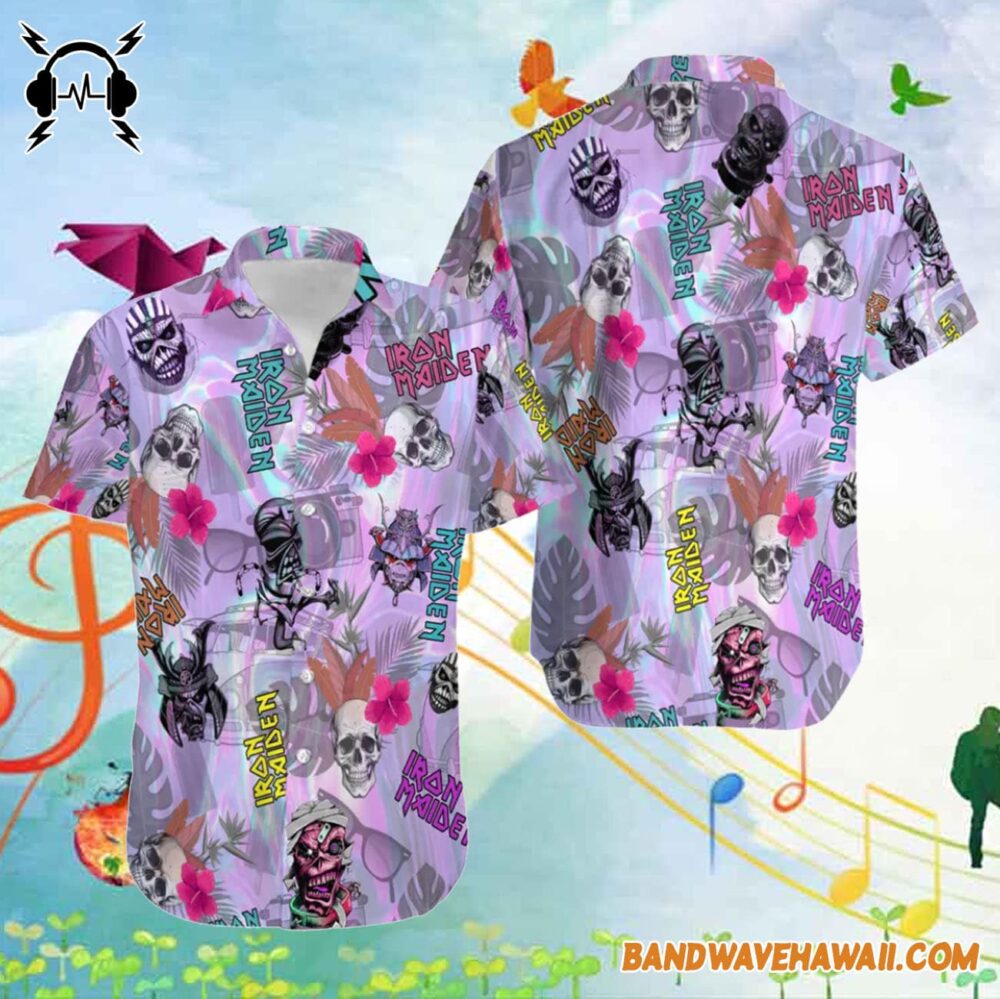 Iron Maiden Skull Hawaiian Shirt Aloha Shirt For Men Women 1
