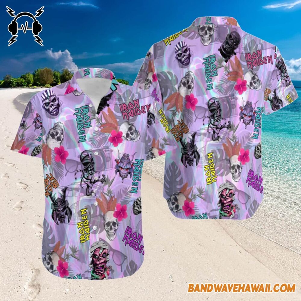 Iron Maiden Skull Hawaiian Shirt Aloha Shirt For Men Women 3