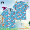 Pink Floyd Animals Blue Flying Pigs And Clouds Cartoon Hawaiian Shirt 1