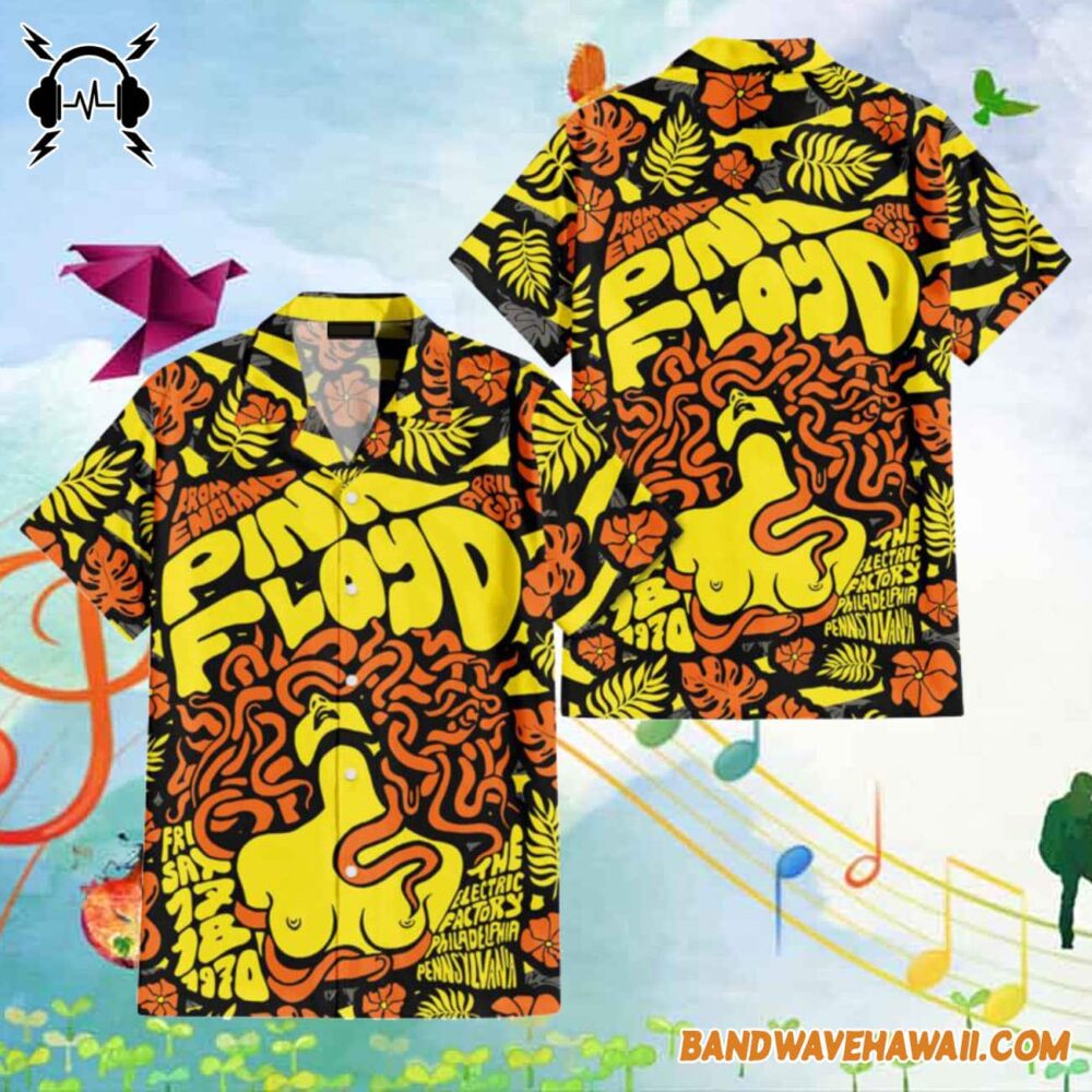Pink Floyd Concert 1970 The Electric Factory Hawaiian Shirt 1