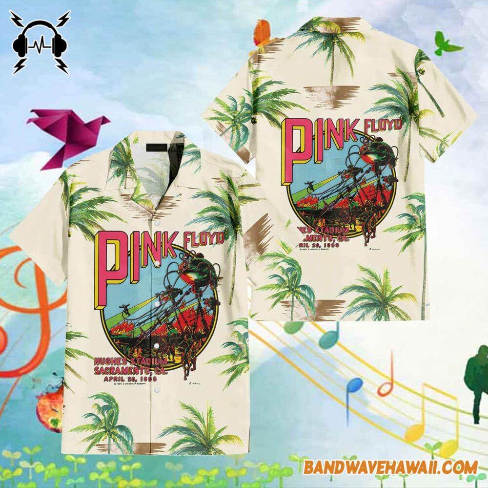 Pink Floyd Hughes Stadium Sacramento Hawaiian Shirt 1