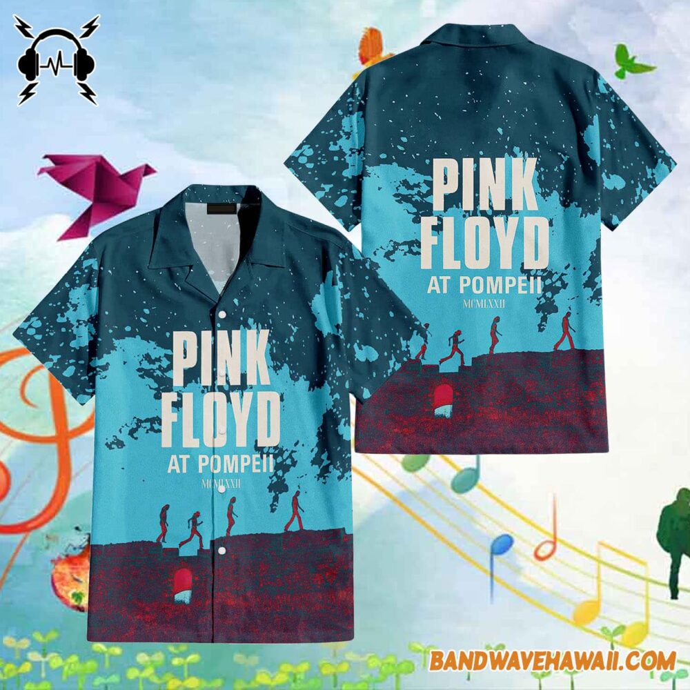 Pink Floyd at Pompeii MCMLXXII Blue Hawaiian Shirt 1