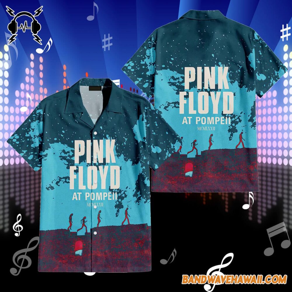 Pink Floyd at Pompeii MCMLXXII Blue Hawaiian Shirt 2