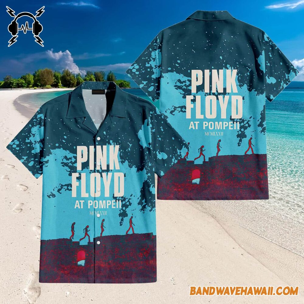 Pink Floyd at Pompeii MCMLXXII Blue Hawaiian Shirt 3