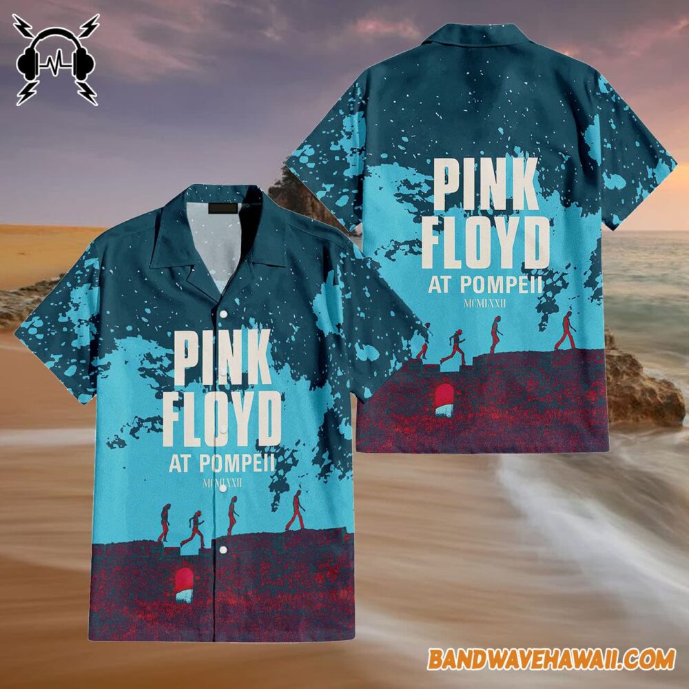 Pink Floyd at Pompeii MCMLXXII Blue Hawaiian Shirt 4