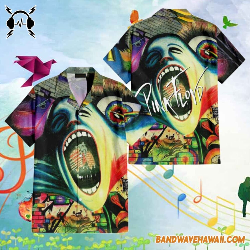 Screaming face The Wall Pulse DSOTM Hawaiian Shirt 1
