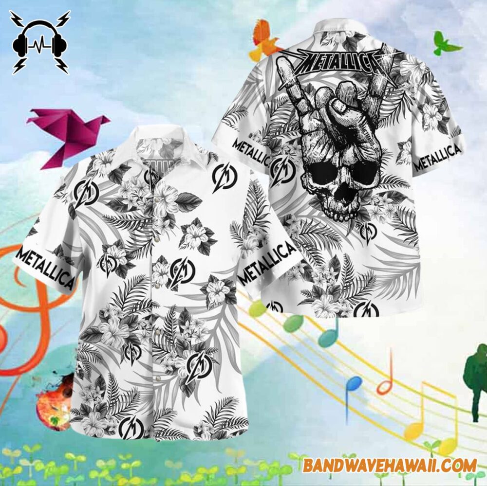 Skull Metallica Rock Band Hawaiian Shirt 1