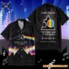 The Dark Side Of The Moon 50th Anniversary Pyramid Night Sky Hawaiian Pink Floyd Shirt 2