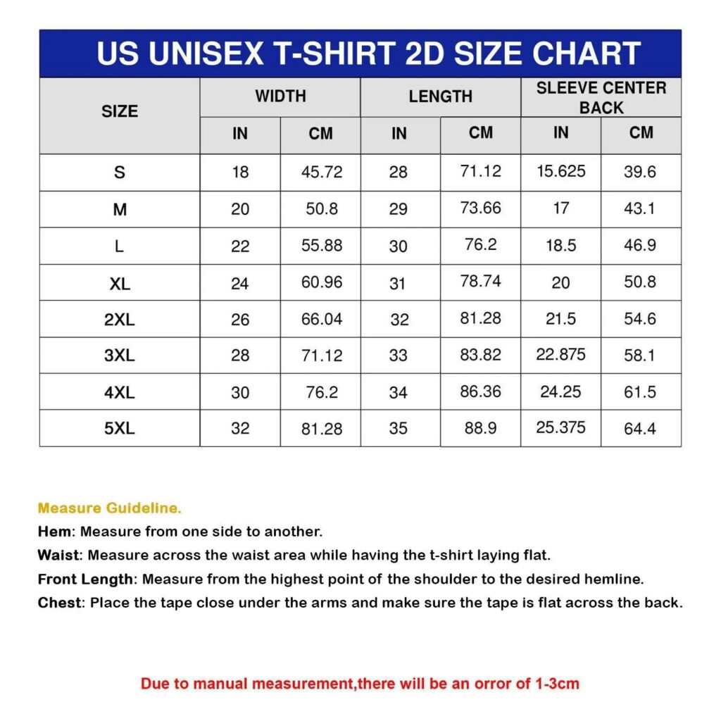 US Unisex T Shirt 2D